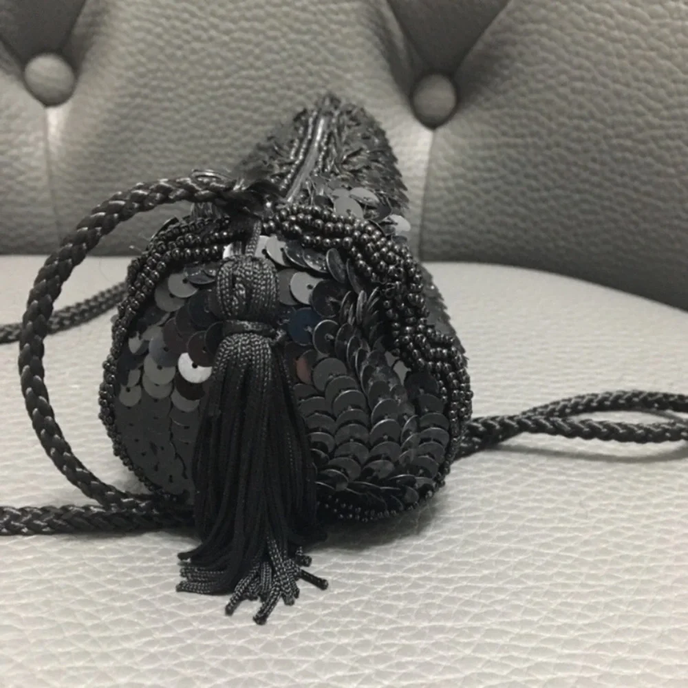 Mini Tube Sequin Crossbody Bag
